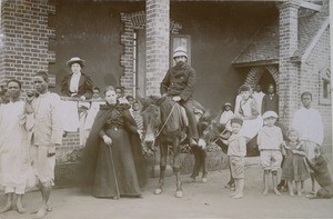 Missionaries leaving Ambatomanga, in Madagascar