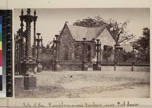 Gate of Pamplemousse's Gardens, Port Louis, Mauritius, ca. 1870