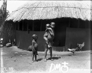 Little girl watching her brothers, Lemana, South Africa, ca. 1906-1915
