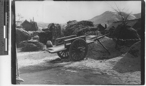 A Manchu cart at Fushun, China, 1937