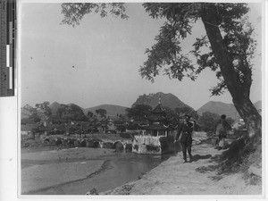 A scenic lake at Wuzhou, China, 1946