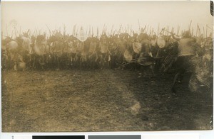 Dancing warriors, South Africa, 1933