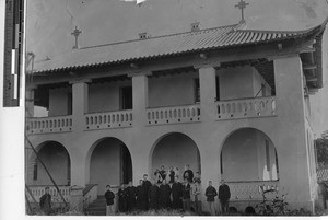 Maryknoll priests at the Mission residence at Luoding, China, 1921