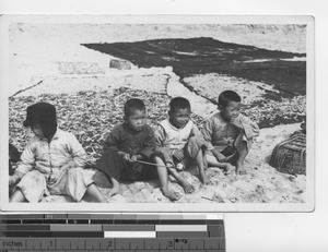 Sons of "fishing folk" at Hong Kong, China, 1947