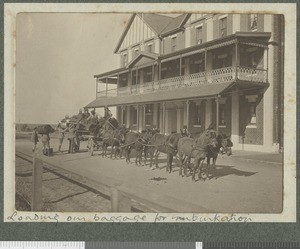 Baggage carrier, Durban, South Africa, July 1917