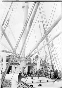 Ship's crew on deck of a steamship, ca.1893-1920