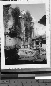 Patio between church and rectory at San Francisco, Guatemala, ca. 1943