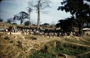 Crowds at the chiefery, Bankim, Adamaoua, Cameroon, 1953-1968