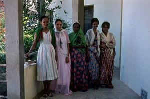 Danish Mission Girls' School teachers in 1965 from left Miriam, Zeinab, Aisha etc