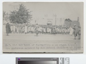 Governor of Tanganyika attending a ceremony in Njombe, 1925