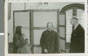 Roy Palmer with a German Couple in Need of Humanitarian Aid, Frankfurt, Germany, 1948