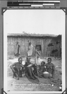 Greeting of the chief after the arrival of a caravan, Nyasa, Tanzania