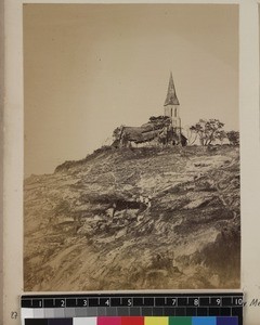 View of Ambohipotsy Memorial church, Madagascar, ca. 1865-1885