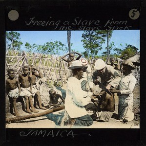 Freeing a Slave from the Slave Stick, Jamaica, ca.1875-ca.1940