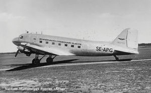 Missionary plane "Ansgar" brought after the second World War Scandinavian missionaries home fro