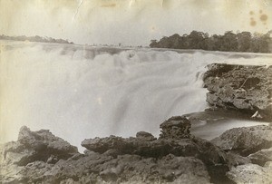 Ngonga falls upper Zambezi, in Northern Rhodesia, Zambia