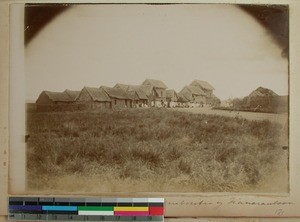 Village between Ambositra and Fianarantsoa, Alarobia - Vohiposa, Madagascar, ca.1898
