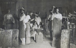 Blacksmith apprentices at the Leloaleng technical school