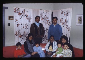 Family inside their home