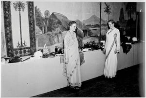 DMS Mission Exhibitions, 1946-50. Esbjerg. Here they are wearing the traditional Indian saris