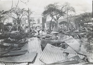 The city of Papeete after the bombardment of September 22, 1914