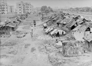 Fra slumområde i Calcutta, Nordindien,1990. Her begyndte missionær Kamalesh Biswas på projektet "Urban Communication"