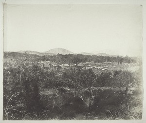 Anandapura seen from the hill with the cooly-lines