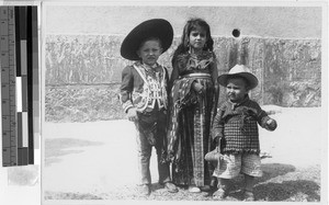 Children wearing fiesta costume, Guatemala City, Guatemala, ca. 1946