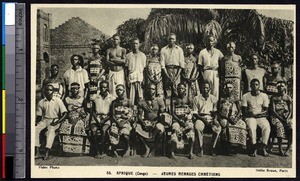 Eleven indigenous Christian couples, Congo Republic, ca.1900-1930