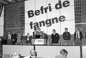 General assembly at Nyborg Strand in 1993. The general secretary Anders Mielke