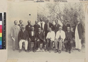 Group portrait of elderly Malagasy preachers, Madagascar, ca.1896