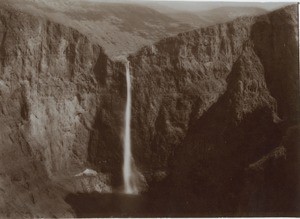 Maletsunyane falls in the Maloti Mountains