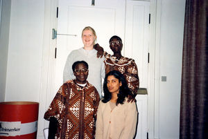 Confirmation Action 1999. The picture shows the top Helle Refsgaard, ? , Bottom left Judes Buka