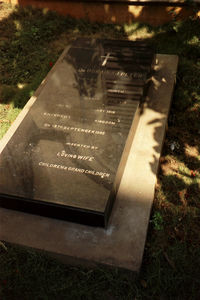 Former bishop in ALC Dorairaj Peters burial place outside Broadway Church in Chennai, India