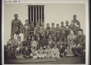 Brahmin girls' school in Udipi 1899, Rev. & Mrs Brasche