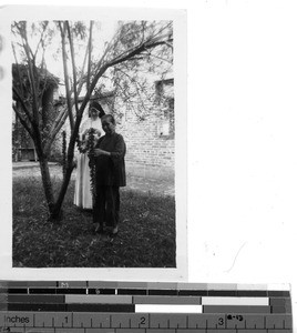 Preparing for visit of Monsignor from America at Guilin, China, 1948