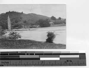 A river at Dongzhen in China, 1921