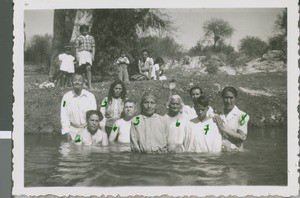 Baptisms in the River, Durango, Durango, Mexico, 1944