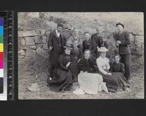 Missionary walking and shooting party, Zhangpu, China, ca. 1899-1901