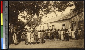 Arriving at the mission school for girls, Lubumbashi, Congo, ca.1920-1940