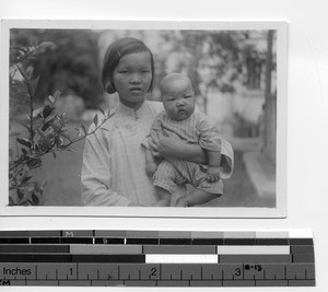 Two orphans at Luoding, China, 1938