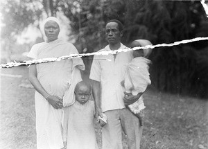 African family posing in the garden, Tanzania, ca.1893-1920