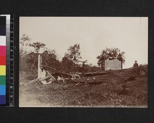 View of ruins of meeting hall, Jamaica, ca. 1910
