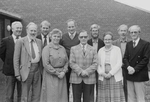 DSM Annual Meeting in Aarhus, 1983. The Board members, 1983-84. From left to right: Viggo Molle