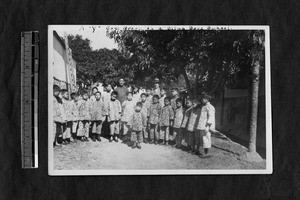 Students at school for blind, Fujian, China, ca.1915-1920