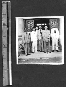 Commencement speakers and others at Fukien Christian University, Fuzhou, Fujian, China, 1948