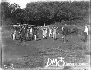 Gymnastics lesson, Lemana, South Africa, 1908