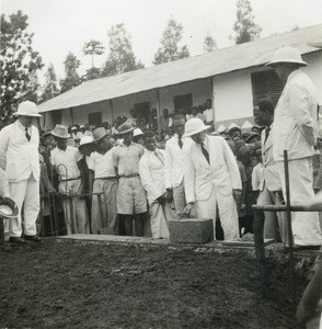 Construction of the church of Nkongsamba, in Cameroon