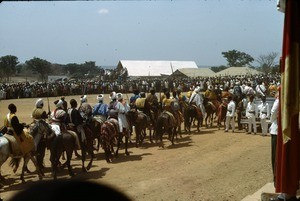 Riding men, Meiganga, Adamaoua, Cameroon, 1953-1968