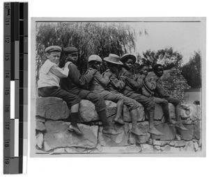 Playfellows on a wall, South Africa East